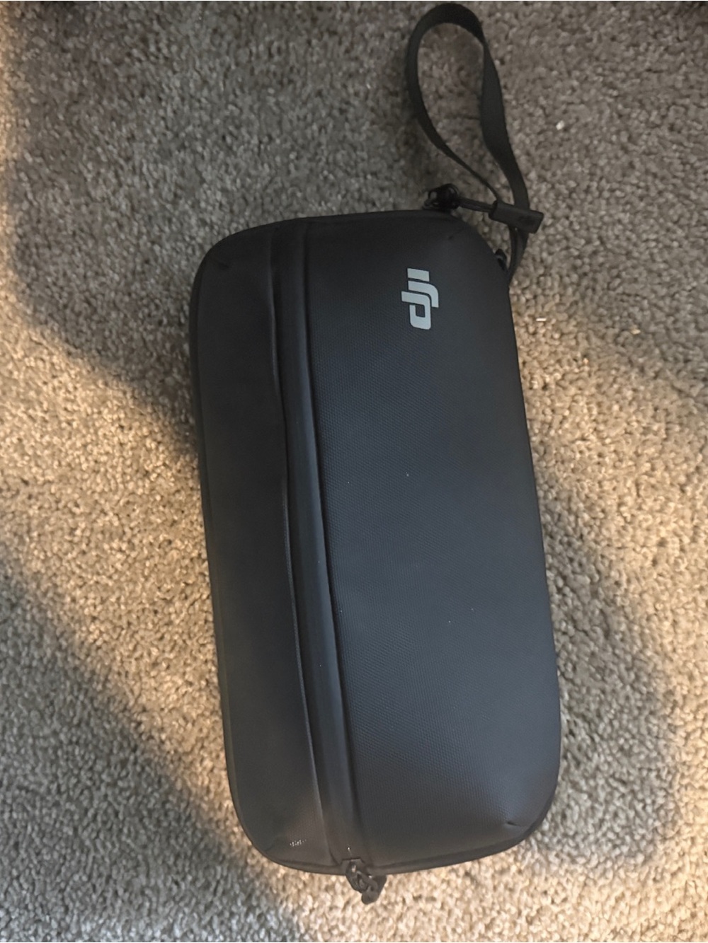 DJI Action 6 Black Hard Shell Zippered Carry Case with Wrist Strap